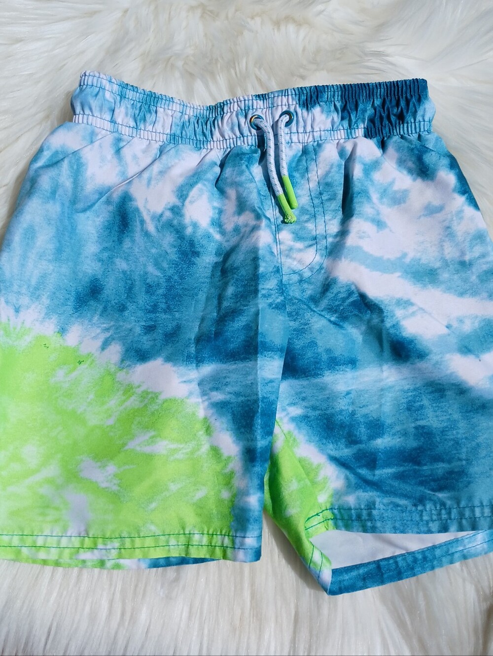 Swim Trunks boys size 5T Swimming Suit Swimsuit Tie Dye Green Summer Beach